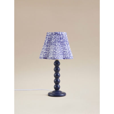 George Home navy table lamp with fabric shade - British product