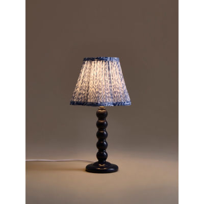 George Home navy table lamp with fabric shade - British product
