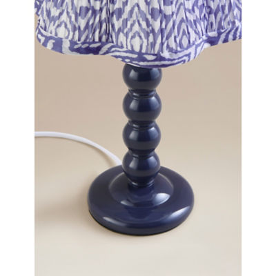 George Home navy table lamp with fabric shade - British product