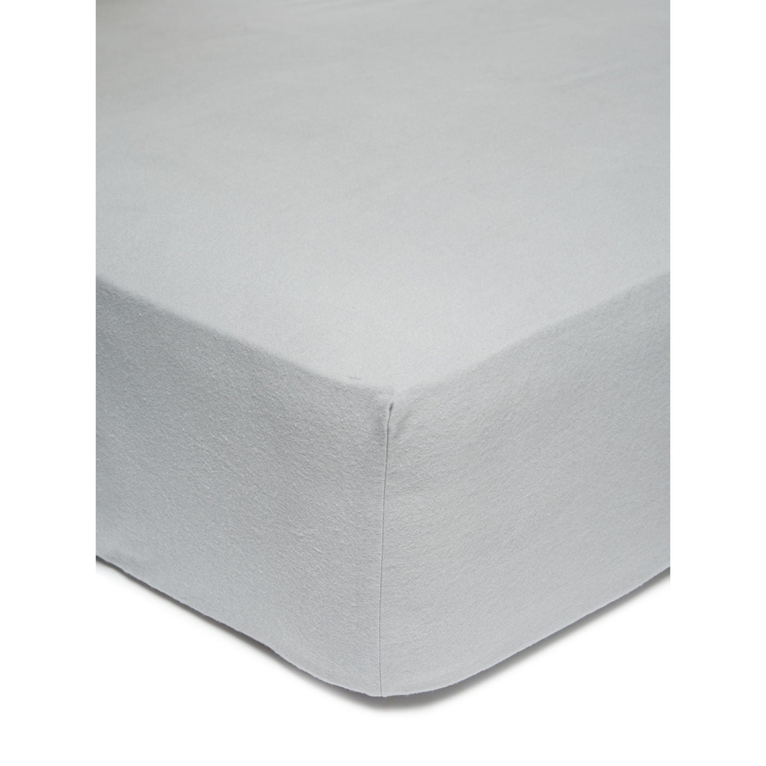 George Home grey brushed cotton fitted sheet double, UK version