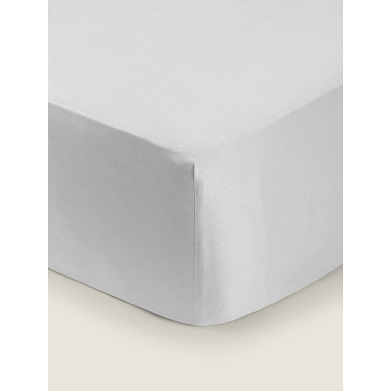 George Home white sateen cotton fitted sheet king - British product