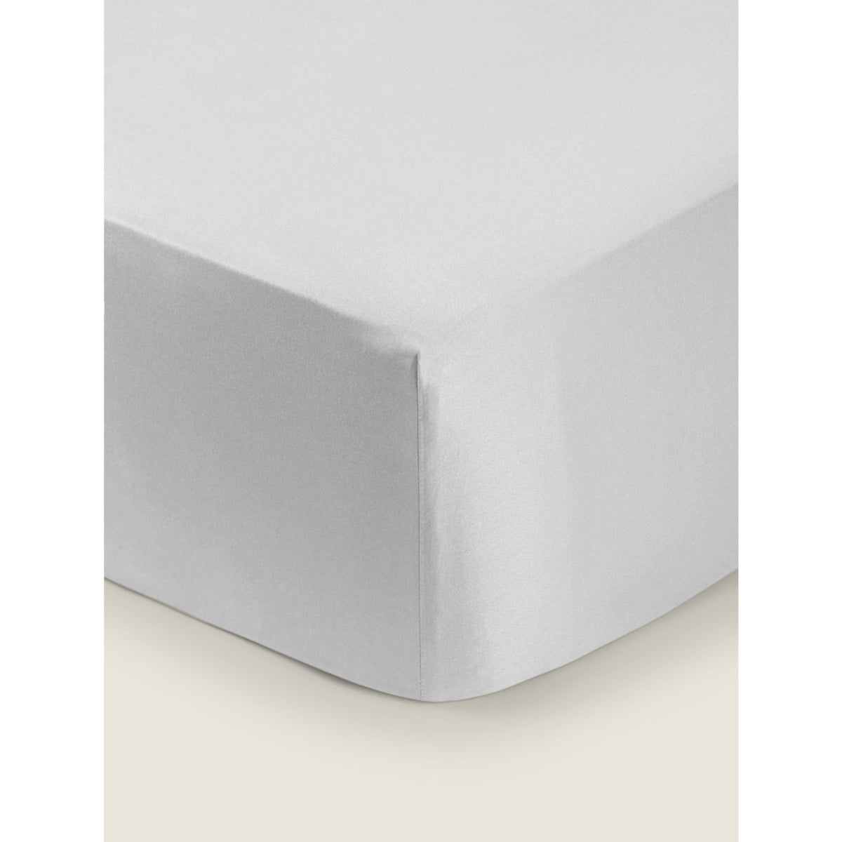 George Home white sateen cotton fitted sheet king - British product