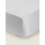 George Home white sateen cotton fitted sheet king - British product