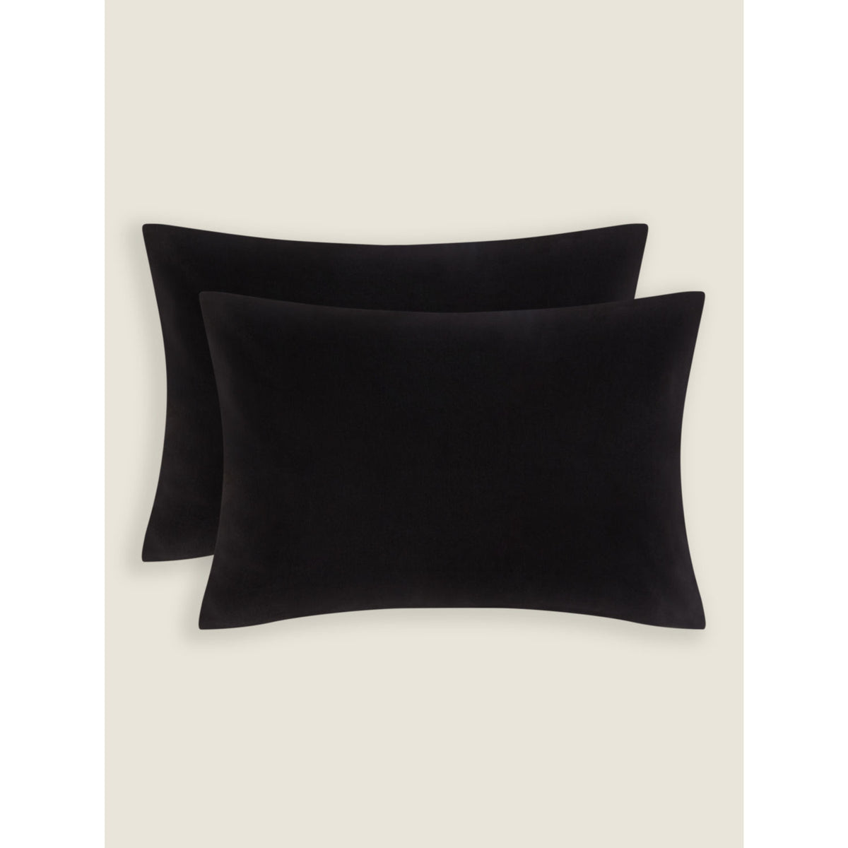 George Home black brushed cotton pillowcase pair (British brand)
