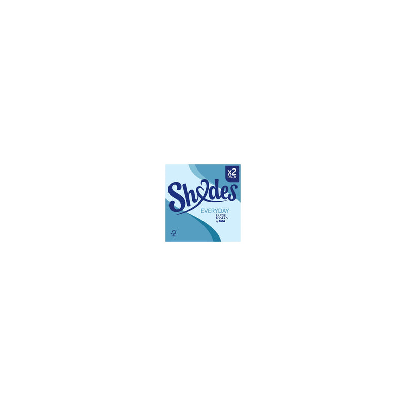 ASDA Shades Everyday extra large compact tissues twin pack (British brand)