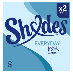 ASDA Shades Everyday extra large compact tissues twin pack (British brand)