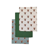 George Home Highland Cow tea towels 100% cotton (British brand)