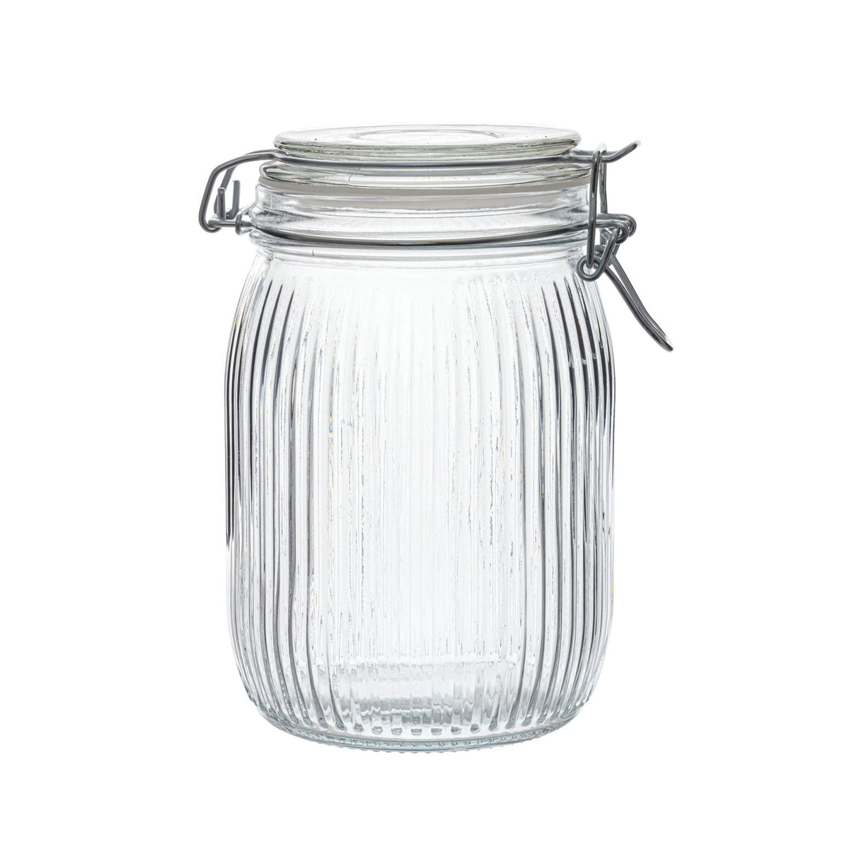 George Home ribbed clip lid canister 1L - British product