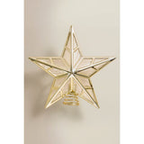George Home 3D gold-tone star tree topper 23cm (British brand)