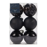 George Home black baubles 12 pack for Christmas tree - British product
