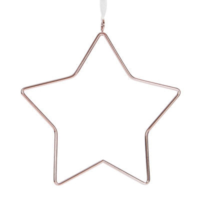 George Home rose gold wire star bauble, imported from the UK