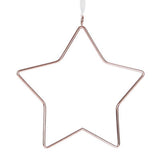 George Home rose gold wire star bauble, imported from the UK