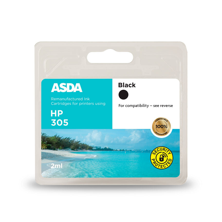 ASDA Ink HP305 Black Cartridge GOODS ASDA   