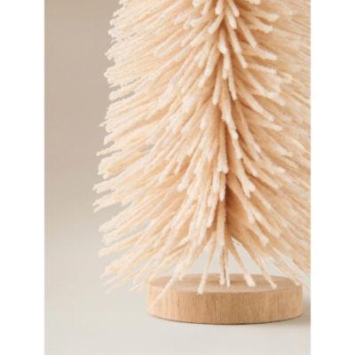 George Home cream brush Christmas tree 40cm, UK version