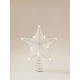 George Home silver-tone star Christmas tree topper 23x30x6cm, UK version