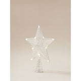 George Home silver-tone star Christmas tree topper 23x30x6cm, UK version