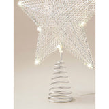 George Home silver-tone star Christmas tree topper 23x30x6cm, UK version