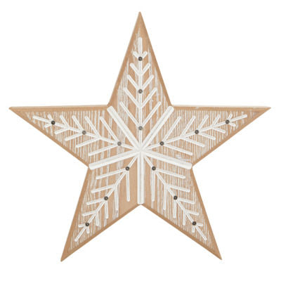 George Home wooden LED star decoration 29cm, imported from the UK
