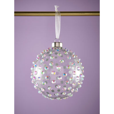 George Home beaded glass bauble multi-coloured 9.5x17x9.5cm (British brand)