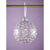George Home beaded glass bauble multi-coloured 9.5x17x9.5cm (British brand)
