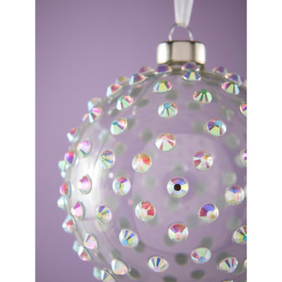 George Home beaded glass bauble multi-coloured 9.5x17x9.5cm (British brand)