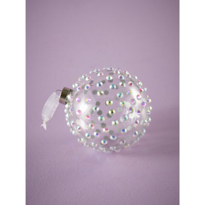 George Home beaded glass bauble multi-coloured 9.5x17x9.5cm (British brand)