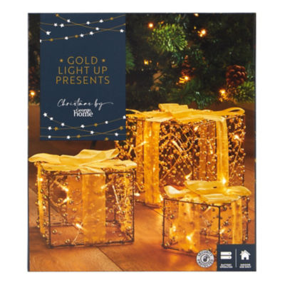 George Home gold light up decoration set of 3, imported from the UK