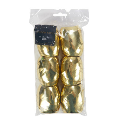 George Home gold curling ribbon 6 pack - British product