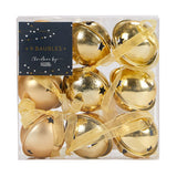George Home gold metal bell baubles 9 pack, UK version