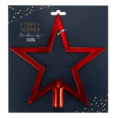 George Home Red Star Tree Topper decoration, imported from the UK