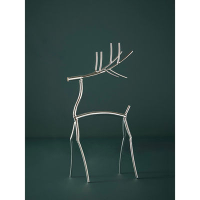 George Home silver Christmas metal deer 15.8x36.4x9cm, UK version