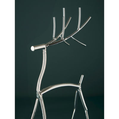 George Home silver Christmas metal deer 15.8x36.4x9cm, UK version