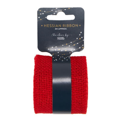 George Home red hessian ribbon gift wrap (British brand)