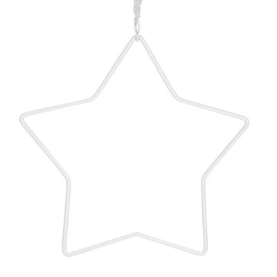 George Home white wire star bauble 14x21cm, UK version