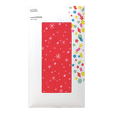 George Home red snowflake paper tablecover 118x180cm, imported from the UK