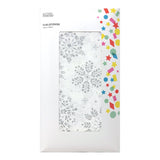 George Home snowflakes tablecover white silver 118x180cm, UK version