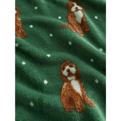 Green Cockapoo super-soft throw blanket 120x150cm (British brand)