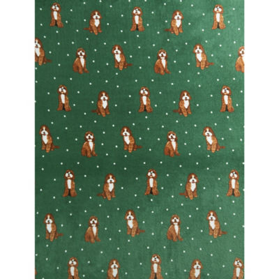 Green Cockapoo super-soft throw blanket 120x150cm (British brand)