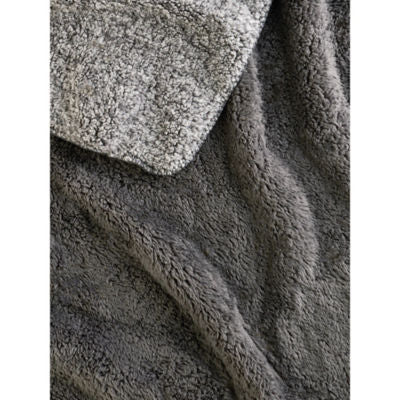 George Home grey marl teddy throw 120x150cm, imported from the UK