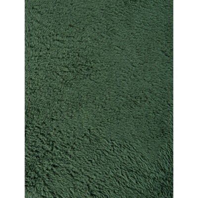 George Home green marl teddy throw 120x150cm - British product