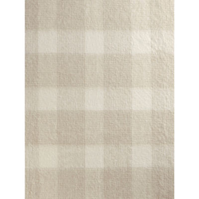 George Home natural brushed check throw 120x150cm (British brand)