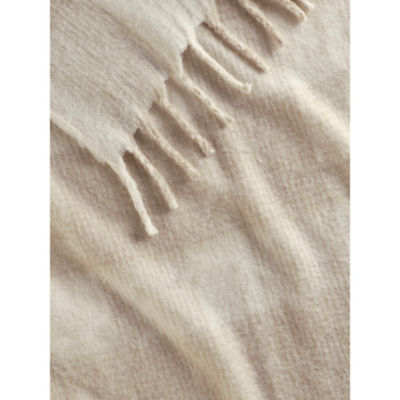 George Home natural brushed check throw 120x150cm (British brand)