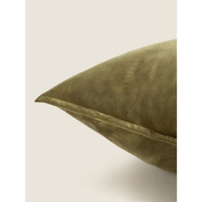 George Home green velvet cushion 43x43cm, UK version