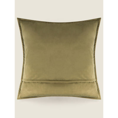 George Home green velvet cushion 43x43cm, UK version