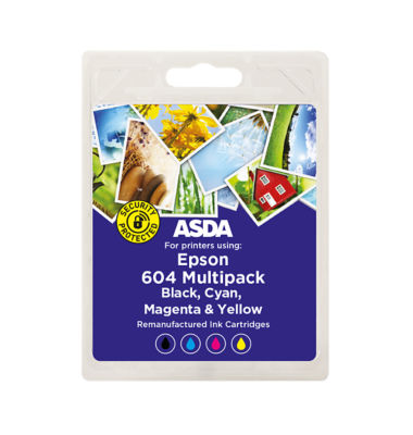 ASDA Epson 604 remanufactured ink cartridge multipack, UK version