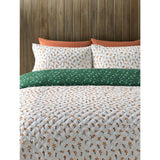 George Home green autumn sprig floral duvet set double, UK version