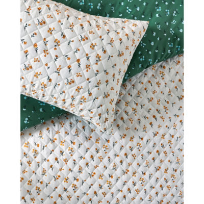 George Home green autumn sprig floral duvet set double, UK version