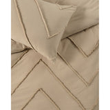 George Home duvet set natural tufted zig zag king, imported from the UK