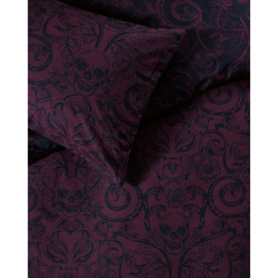 George Home plum skeleton damask duvet set single - British product