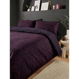 George Home duvet set plum skeleton damask reversible king, imported from the UK